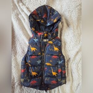 H&M Kids Dinosaur Print Hooded Vest